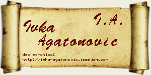 Ivka Agatonović vizit kartica